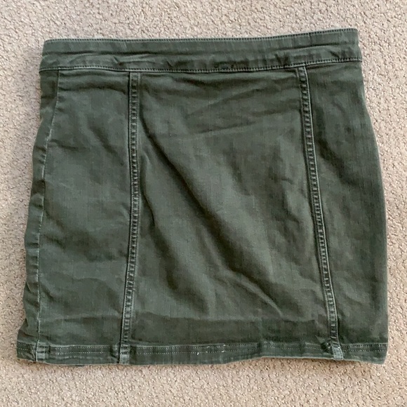 Free People Button Mini Skirt - Picture 3 of 4